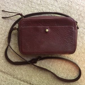 Madewell oxblood box purse